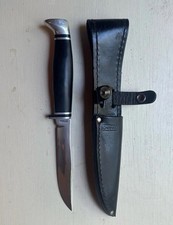 VINTAGE CASE XX USA 2FINN BLACK FIXED BLADE HUNTING KNIFE - VERY NICE - LOOK picture