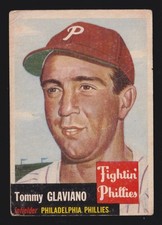 TOMMY GLAVIANO phillies 1953 TOPPS #140 GOOD picture