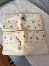 Springmaid Princess Rose Twin XL Flat Bed SHEET Percale New Cottagecore 72x108 2 picture