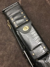 J&J Leatherette Black Embossed Croc 3 Butt 5 Shaft 3x5 picture