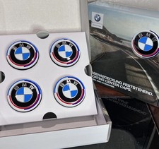 50th Anniversary Alloy Wheel Floating Centre Caps 56mm or 68mm Hub Cab Set picture