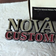 NOS GM 1975-1979 Chevy Nova Custom Fender Trunk Emblem 358755 picture