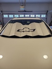 Genuine GM Chevrolet Logo Windshield Sun Shade With Storage Bag Protection  picture