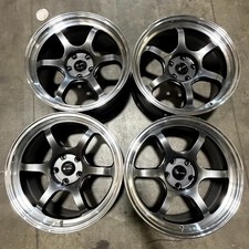 Used 18x8.5 Vors LT61 5x114.3 35 73.1 Hyper Black Wheels set-4 picture