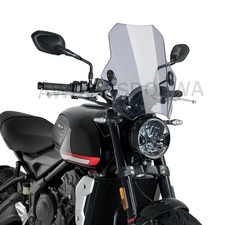 Universal Motorcycle Windscreen Windshield Deflector ABS 22/25/28mm Bar picture