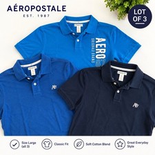 A Lot Of Three Aeropostale Men’s Polo Shirts Medium NWT picture