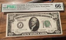 $10 1928B Federal Reserve Note Kansas City, Uncirculated picture