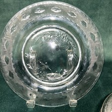 Antique hawkes cut glass plates set of 4 Antique picture
