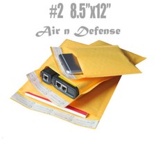 #2 8.5x12 Kraft Bubble Padded Envelopes Mailers Yellow Shipping Bags AirnDefense picture
