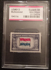 SCOTT 913 PSE GRADED SUPERB 98 MINT OGnh *** NEVER HINGED - NETHERLANDS FLAG *** picture