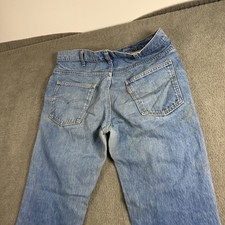 Vintage Levis Orange Tab Straight Leg Jeans Light Wash Blue 34x28 Distressed picture