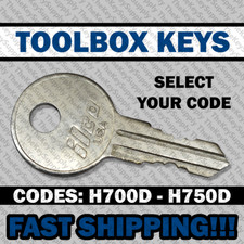 Toolbox Replacement Key Cut to your Code H700D - H750D picture