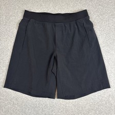Lululemon Men’s Relaxed Fit Pull On Shorts Black XL Active Gym Exercise Running picture