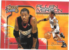 2001-02 Fleer Exclusive Members Only Allen Iverson #101 HOF Philadelphia 76ers picture