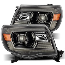 For 05-11 Toyota Tacoma Alpha Black PRO Halogen Projector Headlights Headlamps picture