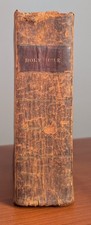 1824 Holy Bible Early American Collins Stereotype Antique Leather Boston picture