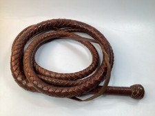 Vintage Casa Zea Juarez Mexico Leather Indiana Jones whip (L15) picture
