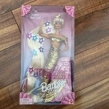 VTG 1995 Jewel Hair Mermaid Barbie Doll Blonde #14586 Mattel NRFB Crown Intact picture