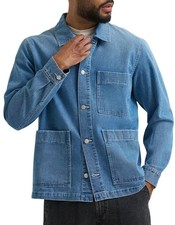 Wrangler  Men's Blue Mid-Weight Utility Chore Long Sleeve Shirt Jackets: S-L picture