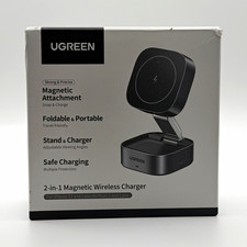 UGREEN MagFlow Qi2 15W 2-in-1 Foldable Wireless Charging Station picture