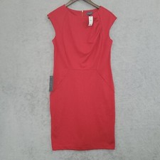 NWT The Limited Red Sheath Dress With Cap Sleeves & Back Zip Closure 18CT picture