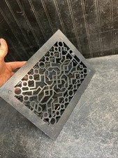 Vtg 1800s Cast Iron Floor Register Heat Grate Vent Grille W  Louvers 13.5x10 picture