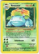 Pokemon Venusaur 15/102 Holo Rare Base Set Unlimited Pokemon Lightly Played picture