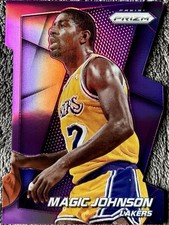 2014-15 Panini Prizm Purple Die-Cut Prizm #175 Magic Johnson #/139 bk472 picture