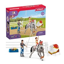 Schleich Horse Vaulting Set 18 Piece Horse Play Set Rider Horse And Trainer picture