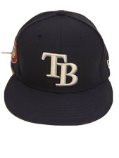 Daniel Robertson Game Used 2019 Tampa Bay Rays Memorial Day Hat MLB... picture
