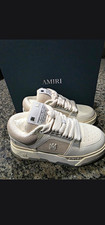 AMIRI MA-1 Low Top Lace-Up Nubuck Sneakers White/Gray Unisex Adults US 7 picture