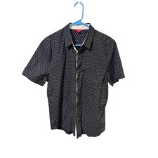 NWT Guess Size Medium Shirt Jet Black Triangle Print Slim Fit picture