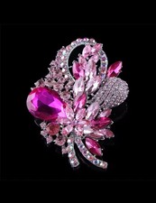 Rhinestone Vintage Brooch- Pink picture