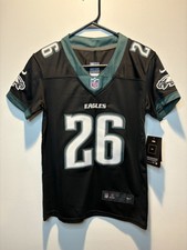 New Black YOUTH Small (Age 8-10) Philadelphia Eagles Barkley #26 StitchedJersey picture