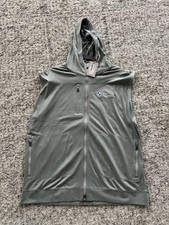 Peter Millar Crown Sport Active Full Zip Hooded Vest Men’s L Gray Golf picture