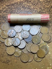1937-D LINCOLN WHEAT CENT ROLL 50 coins Good to Fine Condition picture