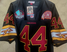 NWT Washington Redskins #44 John Riggins Dual Patches sewn MENS BLACK Jersey Art picture