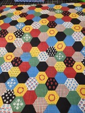 VINTAGE BT Yard cheater Quilt Fabric 36 Wide Grandmothers Garden 100% Cotton picture