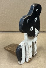 Vintage Folk Art Dog Door Stop picture