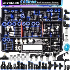 116PCS Air Line Quick Connect Fittings 1/8