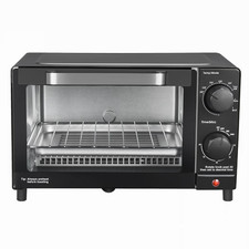 Mainstays 4-Slice Countertop Toaster Oven, 3 Settings, Rack & Pan, Black picture