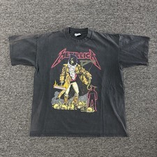 Brockum Metallica Faded Black Unforgiven Band Tour GRAIL Shirt Vintage 90s Sz XL picture