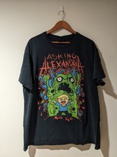 VTG Asking Alexandria Stand Up And Scream Monster Cotton Black T Shirt AG842 picture