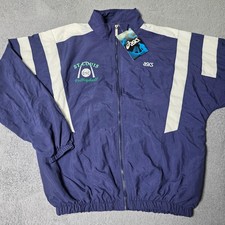Asics Mens M UL.Lyte Lined Jacket Navy Blue St. Louis CYC Volleyball Vintage NWT picture