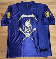  Metallica 2017 Hardwired Tour Football Jersey XL Purple Minnesota Baltimore NFL picture