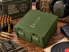 5.56 / .223 Ammo Storage Case 100 Round 3D Printed Ammunition Box Olive Green picture