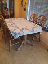 Vintage, Hand-Embroidered Tablecloth, 62 x 26 inches picture