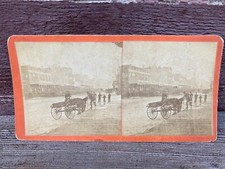 Rare Antique Real Photo Stereoview Card KEWANEE IL Street View c.1880's picture
