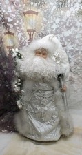 Stunning 26-Inch Elegant Winter Santa Claus Holiday Figurine / Tree Topper picture