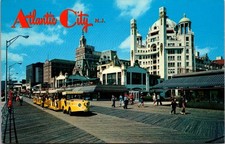 Postcard Boardwalk View Atlantic City Marlborough-Blenheim Hotel Razed 1978 (B3) picture